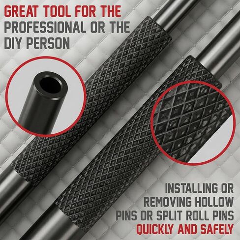 Gotical 4 -Pieces Roll Pin Punch Set and with Free Pivot Pin - Pieces Bolt Catch Install for Automotive,Jewelry Craft Punch Set - 1/16", 5/64", 3/32", 1/8" W/Roll Pin Install Tool in Saudi Arabia