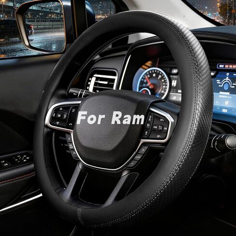 Steering Wheel Cover for Dodge Ram 1500 2500 3500 2012-2026, Fit 15.5-16" Wheels (Black) in Kuwait