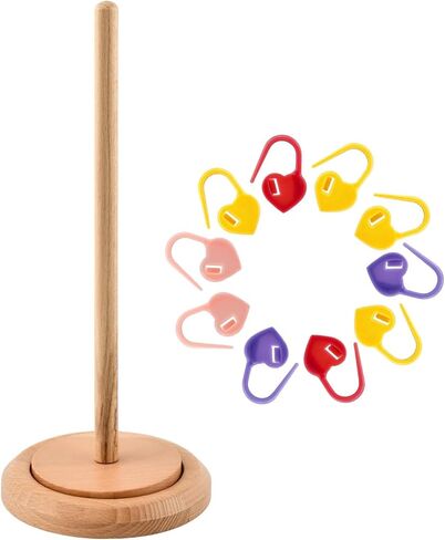 Yarn Holder for Knitting and Crocheting, Easy Install and Operate Wooden Yarn Spinner, Crochet Gift for Knitting Lovers(Size:1 Pc) in Kuwait