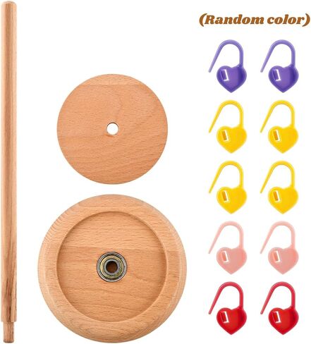 Yarn Holder for Knitting and Crocheting, Easy Install and Operate Wooden Yarn Spinner, Crochet Gift for Knitting Lovers(Size:1 Pc) in Kuwait