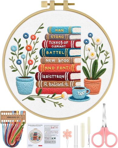 ERKOON Embroidery Kit for Beginners Adult, Cross Stitch Set Include Embroidery Cloth Hoops Threads for Craft Lover Hand Stitch with Embroidery Skill Techniques (Tree) in Kuwait
