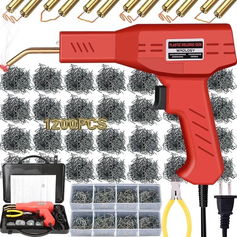 Plastic Welder, 1200PCS Staples, Plastic Welding Kit, Must Have for DIYers, Instant On/Off, Welder Kit, Bumper Repair, Portable Toolbox (Dard Blue) in Kuwait