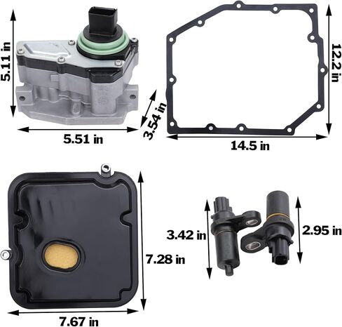 42RLE Transmission Shift Solenoid Block Pack Kit, Speed Sensors Filter Kit Compatible with Chrysl er Dod ge Jee p Libert y in Kuwait