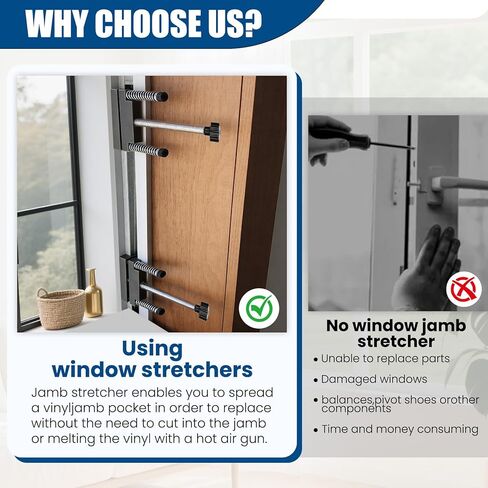 Window Tool Jamb Stretcher Set for Vinyl Jamb Stretcher Window Repair Tool 2ps in Kuwait