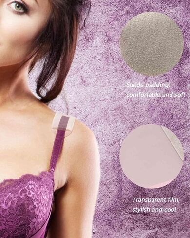 Bra Strap Cushion – Summer-Thin Disposable Comfort Shoulder Pads | Relieve Dents & Chafing from Tight Bra Straps (Skin 10P) in Kuwait