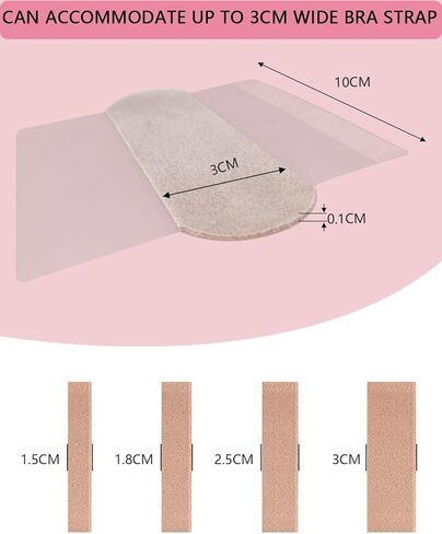 Bra Strap Cushion – Summer-Thin Disposable Comfort Shoulder Pads | Relieve Dents & Chafing from Tight Bra Straps (Skin 10P) in Kuwait