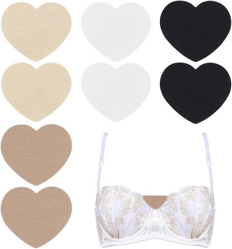 OLYCRAFT 8Pcs 4 Colors Bra Underwire Repair Patches Heart Shaped Self-Adhesive Patches Bras Caps Underwire Repair No-Sew Heart Bras Patch Self-Adhesive Fix for Invisible Exposed Underwires in Kuwait