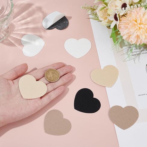 OLYCRAFT 8Pcs 4 Colors Bra Underwire Repair Patches Heart Shaped Self-Adhesive Patches Bras Caps Underwire Repair No-Sew Heart Bras Patch Self-Adhesive Fix for Invisible Exposed Underwires in Kuwait