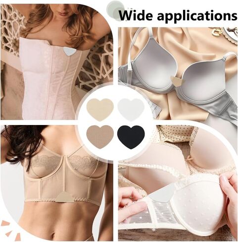 OLYCRAFT 8Pcs 4 Colors Bra Underwire Repair Patches Heart Shaped Self-Adhesive Patches Bras Caps Underwire Repair No-Sew Heart Bras Patch Self-Adhesive Fix for Invisible Exposed Underwires in Kuwait
