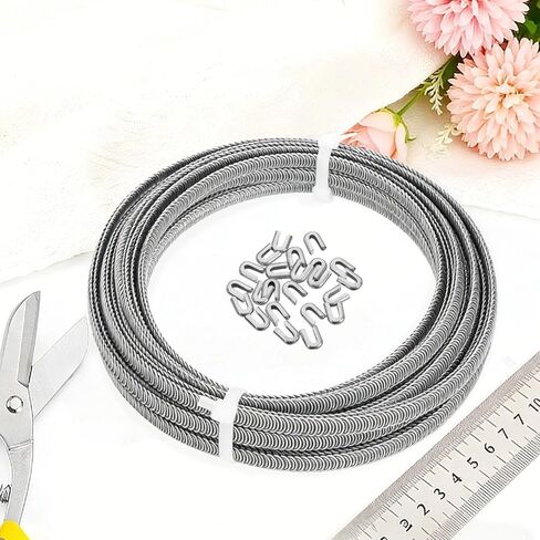 304 Stainless Steel Boning for Corset Making - 33FT Flat Metal Boning with 30 End Caps, 6mm Width Spring Steel Bones for Sewing, Wedding Dresses, Costumes, Craft and Fabric Supplies in Kuwait