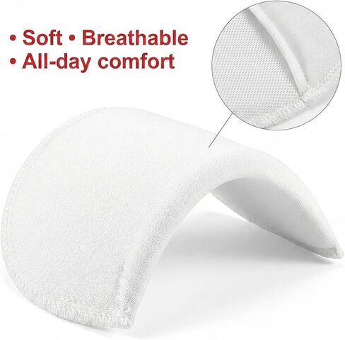 4 Pairs Set-in Shoulder Pads, Thickness 1.5cm Sewing Foam Pads Shoulder Pad Shoulder Enhancer for Women Men Blazer Suit Coat Jacket T-Shirt Clothes Suit Accessories (White, Black) in Kuwait