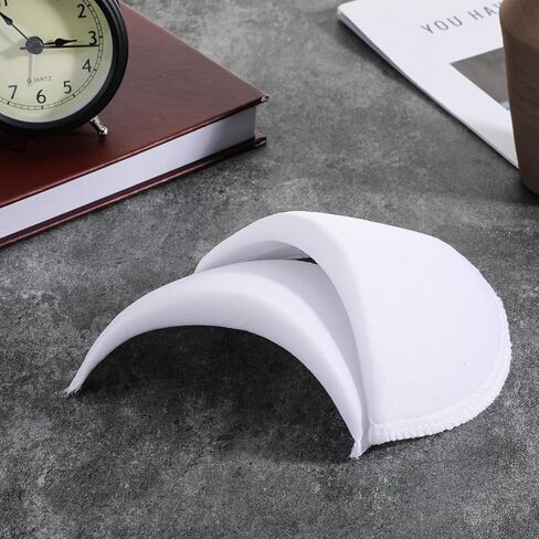 4 Pairs Set-in Shoulder Pads, Thickness 1.5cm Sewing Foam Pads Shoulder Pad Shoulder Enhancer for Women Men Blazer Suit Coat Jacket T-Shirt Clothes Suit Accessories (White, Black) in Kuwait