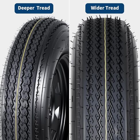 Garvee 2-Pack 5.30-12 5.30x12 530-12 Trailer Tires with 12" Rims, 5 Lug on 4.5" Bolt Pattern, 6PR Load Range C, Heavy Duty 5.30x12 5.3-12 Tires for Utility, Boat, Camper, Cargo Trailers in Saudi Arabia