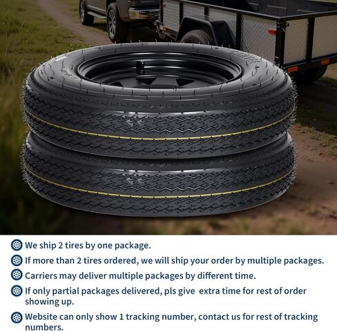 Garvee 2-Pack 5.30-12 5.30x12 530-12 Trailer Tires with 12" Rims, 5 Lug on 4.5" Bolt Pattern, 6PR Load Range C, Heavy Duty 5.30x12 5.3-12 Tires for Utility, Boat, Camper, Cargo Trailers in Saudi Arabia