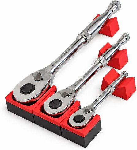 Modular Ratchet Organizer Kit Set with Strong Magnet – 3-Piece (1/4", 3/8", 1/2") | Heavy-Duty Magnetic Socket Wrench Holder for Garage & Workshop (TOOLS NOT INCLUDED) in Kuwait