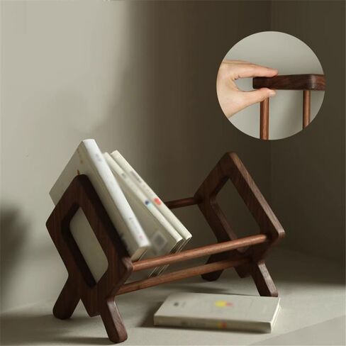 وحدة رفوف التخزين، خزانة الكتب الخشبية المائلة، لون الجوز الأسود، رف الكتب المكتبي، رف منظم في مكتب غرفة المعيشة in Kuwait