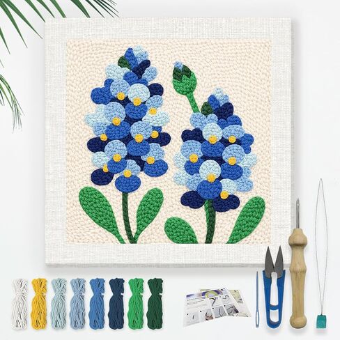 DOODLREAM Hug Cats Punch Needle Kit للمبتدئين، 9.4 بوصة × 9.4 بوصة مجموعة حرفية خياطة حيوانية لطيفة، بداية تطريز DIY مع إطار مطبوع، تعليمات، خيط، غزل، إبرة قرصة in Kuwait