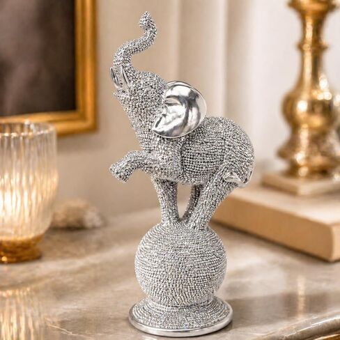 Chihuahua Statue Home Decor - Elegant and Unique Decorative Handcrafted Sculpture-Intricate Beaded Design for Living Room, Office, or Gift in Saudi Arabia