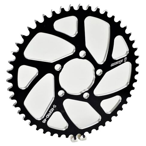 Warp 9 E-Moto Sprocket، Surron، Talaria، E-Ride Pro، 79 دراجة، مقاسات عديدة، 40، 42، 48، 50، 52، 54، 58، 60، 62. أسود، ألومنيوم خام. عزم دوران أفضل بكثير. in Kuwait