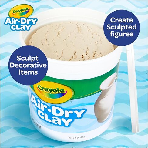Crayola Air Dry Clay (5lbs), Teacher Supplies, Natural White Modeling Clay for Kids, Sculpting Material, Bulk Craft Supplies for Art Classrooms, Pack of 4 in Kuwait