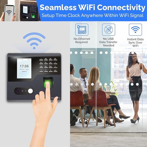 T230 Time Clock for Small Business | No Monthly Fees Clock in Machine for Employees | Time Card Machine | Time Clock Punch Machine | Timeclocks Small Business | Easy Employee Reporting! in Kuwait
