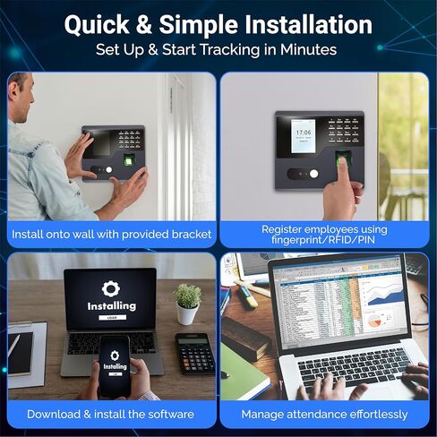 T230 Time Clock for Small Business | No Monthly Fees Clock in Machine for Employees | Time Card Machine | Time Clock Punch Machine | Timeclocks Small Business | Easy Employee Reporting! in Kuwait