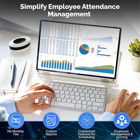 T230 Time Clock for Small Business | No Monthly Fees Clock in Machine for Employees | Time Card Machine | Time Clock Punch Machine | Timeclocks Small Business | Easy Employee Reporting! in Kuwait