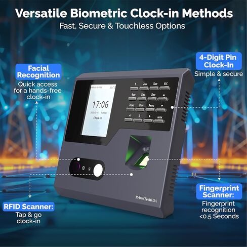 T230 Time Clock for Small Business | No Monthly Fees Clock in Machine for Employees | Time Card Machine | Time Clock Punch Machine | Timeclocks Small Business | Easy Employee Reporting! in Kuwait