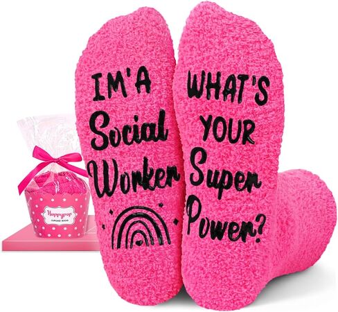 HAPPYPOP Women Funny Gifts Office Project Nurse Case Property General Manager Gifts, Funny Socks Manager Socks in Saudi Arabia