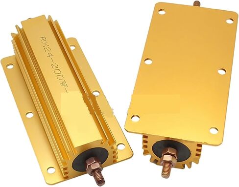 1 قطعة RXG24-200W الذهب الألومنيوم يقع المقاوم الحراري 0.1 أوم 2Ω 3R 4 5 10 20 50 100 أوم 1K 2K 10K 100K أوم (0.1R) in Kuwait