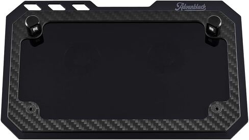 Advanblack Real Carbon Fiber LED License Plate Kit for Harley Touring Road Glide Street Glide 2023.5-2025 | Fits CVO Road Glide ST FLTRXSE FLHXSE FLHX FLTRX FLHXU (Orange) in Kuwait