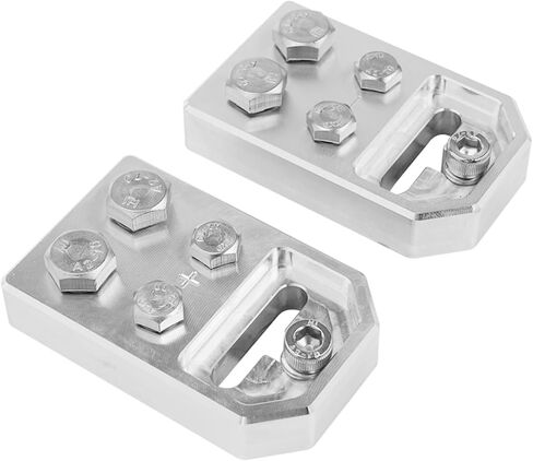 Bevinsee 6 Spot Car Audio Flat Battery Terminals Bolt Use Only, Positive and Negative (+/-)(Pair) for XS Power M6 Standard Batteries with M6 M8 Bolts, for 18 GA to 2/0 SHCA Cable in Kuwait