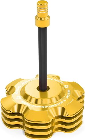 NICECNC Black Gas Fuel Cap with Breather Tube Compatible with Yamaha Raptor 700 700R, Grizzly 125 TTR110 TTR125LE, Replacement for 2FJ-24610-00-00, 2FJ-24610-20-00, 2FJ-24610-10-00 in Kuwait
