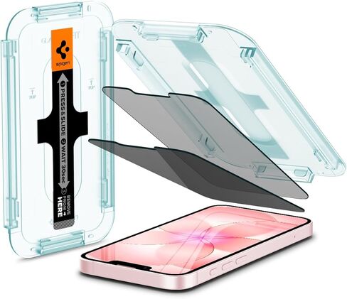 Spigen Tempered Glass Screen Protector [GlasTR EZ FIT - Privacy] Designed for iPhone 14 / iPhone 13 Pro/iPhone 13 in Saudi Arabia