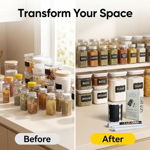 Blackboard Label - 185 Waterproof Reusable Blackboard Stickers with 3 Liquid Chalk Marks Used for Mason Jars, Party Decoration, Craft Room, Storage, tidying up Your Home and Kitchen in Kuwait