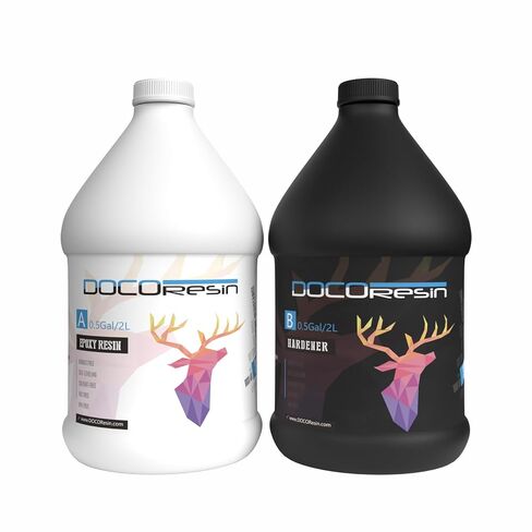 Epoxy Resin 1 Gallon Kit - FDA Compliant & MSDS Certified, Food Safe Non Toxic Resin Epoxy for DIY Art, Craft, Jewelry Making, Molds Casting - Consistent Cure & Crystal Clear for Pros in Kuwait