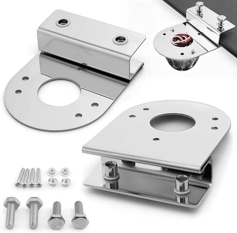 2Pcs Watermelon Light Bracket, 0 Degree Angled Underglow Frame Mounting Brackets with M3 Screws, 304 Stainless Steel Mirror Polished Holder for Semi-Trucks Pickup Trailer, No Drill in Kuwait