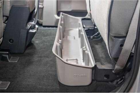 DUHA 20107 Under Seat Storage fits 2015-2026 Ford F150 SuperCab & 2017-2026 Ford F250 F350 F450 F550 SuperCab | Light Gray Heavy-Duty Back Seat Organizer | Includes Dividers in Kuwait