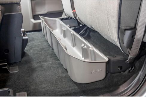 DUHA 20107 Under Seat Storage fits 2015-2026 Ford F150 SuperCab & 2017-2026 Ford F250 F350 F450 F550 SuperCab | Light Gray Heavy-Duty Back Seat Organizer | Includes Dividers in Kuwait