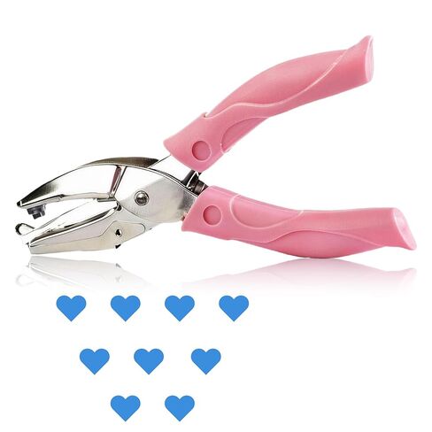 Star Shape Single Hole Punch - 1/4 Inch Star Hole Puncher for Crafts, 6.3 Inch Handheld Paper Punch with Soft Grip & Paper Scraps Collector for Scrapbooking, Card Making, Gift Wrapping (Pink) in Kuwait