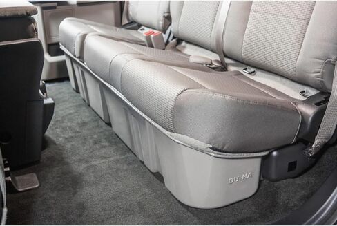 DUHA 20107 Under Seat Storage fits 2015-2026 Ford F150 SuperCab & 2017-2026 Ford F250 F350 F450 F550 SuperCab | Light Gray Heavy-Duty Back Seat Organizer | Includes Dividers in Kuwait