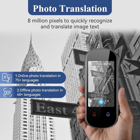 Language Translator Device, VORMOR Two-Way AI Voice Translator for Voice/Text/Offline/Photo Translation 150+ Language Online Translation Portable Tow Way Translator Device for Business Learning Travel in Kuwait