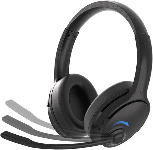 AI Translation Headphone Real Time, Wireless Bluetooth Headphones, 144 Languages Learning Over-Ear Headphones, Bluetooth 5.3, Meeting Recording, TF Card, Ear Return for Learning –Black in Kuwait