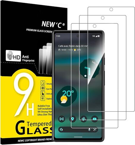 NEW'C [3 Pack] Designed for Google Pixel 6a (6.1") Screen Protector Tempered Glass, Case Friendly Ultra Resistant in Saudi Arabia
