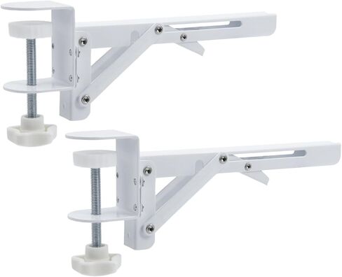 2PCS White Desk Keyboard Tray Support Adjustable Desktop Extension Length 190mm Wrist Support with Screws for Sit Stand Desks in Kuwait