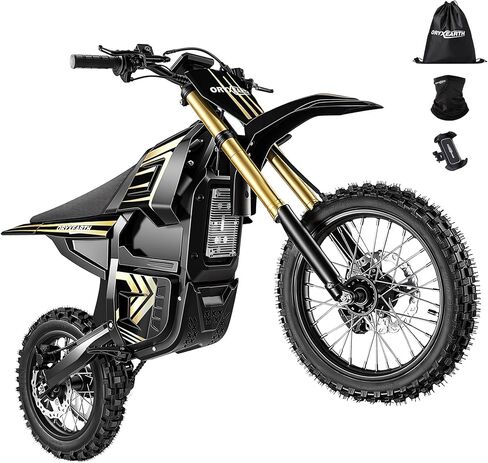 دراجة ترابية كهربائية Oryxearth VE-5، محرك ذروة 3000 وات، 40 ميلاً في الساعة كحد أقصى، أوضاع 3 سرعات للمراهقين والبالغين، بطارية معتمدة من UL 48 فولت، فرامل قرصية مزدوجة، نظام تعليق أمامي وخلفي، دراجة نارية كهربائية للطرق الوعرة in Kuwait