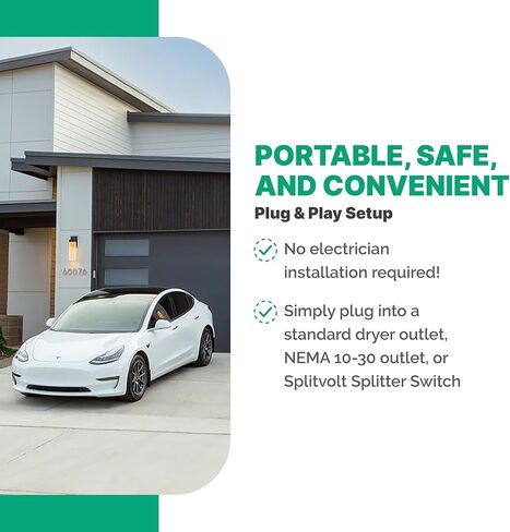 شاحن سبليت فولت EV قابل للتعديل المستوى 2 - NEMA 10-30 EV محطة شحن المستوى 2 (NEMA 10-30 24 قابل للتعديل) in Kuwait