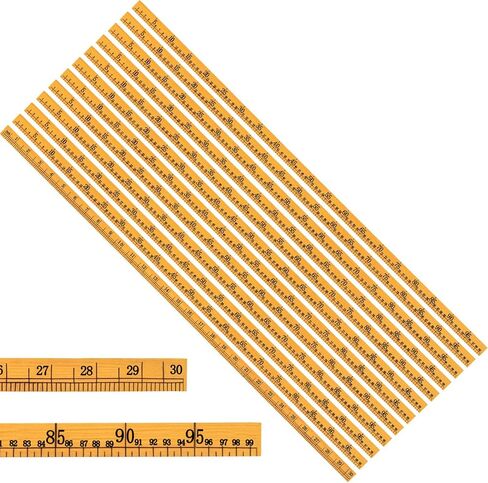 Bulk 12 Pack 39 Inch Yard Sticks, Double Sided Heavy Duty Economy Thick Meters, Meter Sticks for School Classroom Home Office Kid Clothing Measuring Tailor Craft in Kuwait