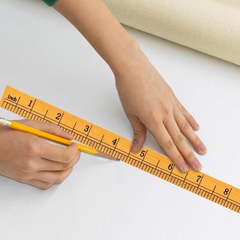 Bulk 12 Pack 39 Inch Yard Sticks, Double Sided Heavy Duty Economy Thick Meters, Meter Sticks for School Classroom Home Office Kid Clothing Measuring Tailor Craft in Kuwait