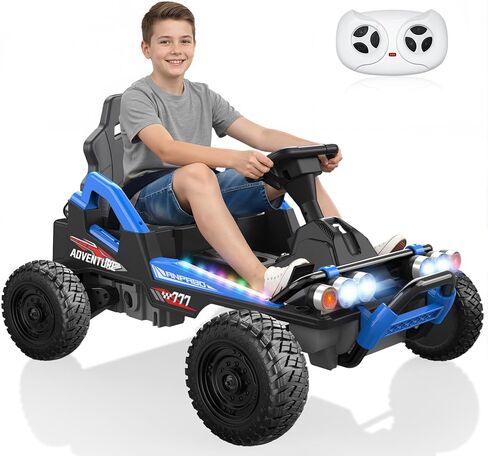 24V Ride on Toys for Big Kids Aged 3-12, Kids' Electric Vehicles with 150lbs Capacity, Enhanced Metal Frame, Extra Leg Space, Stepless Throttle & Brake, Ride on Car w/Parent Remote, Bluetooth, Green in Kuwait